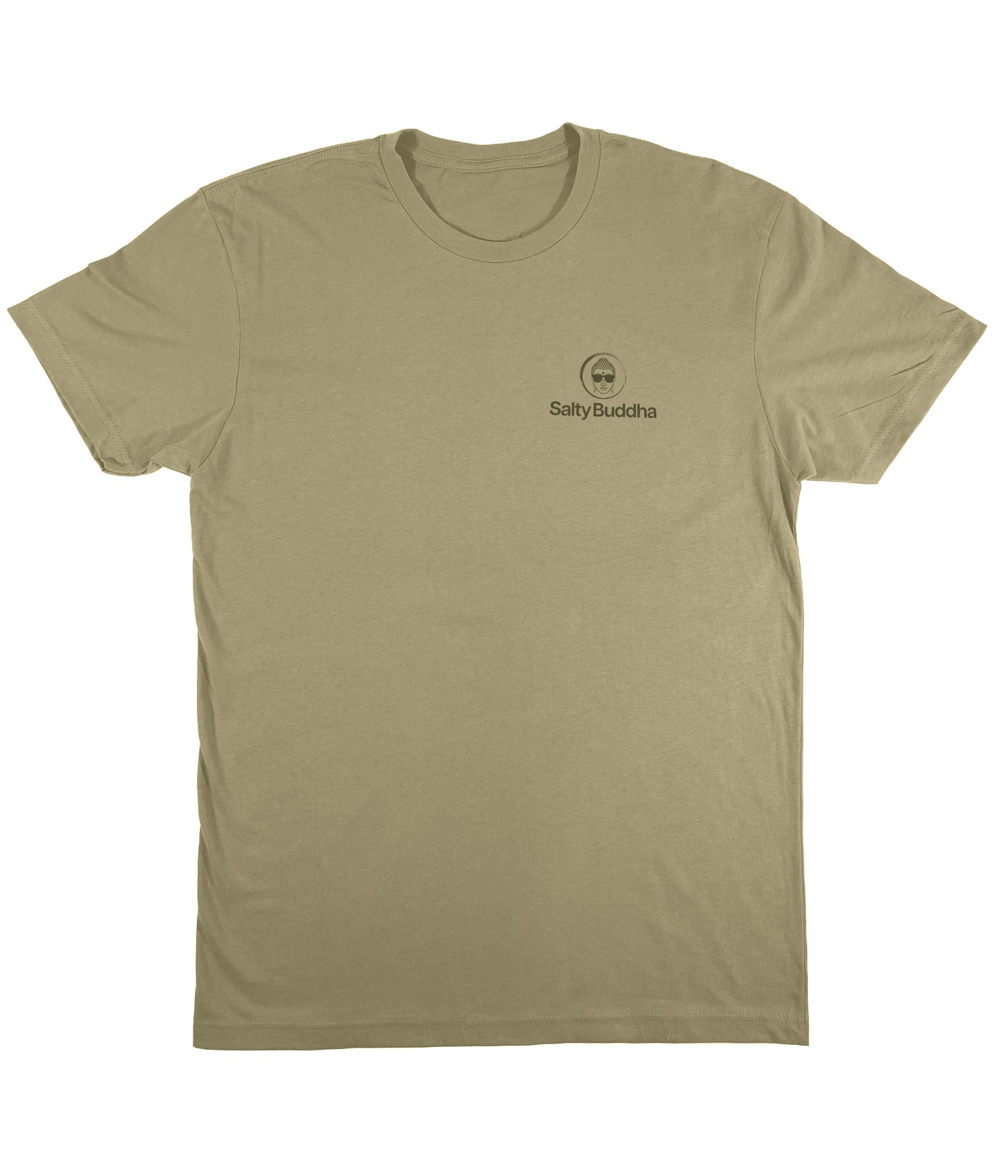 Salty Buddha Logo Tee – Light Olive